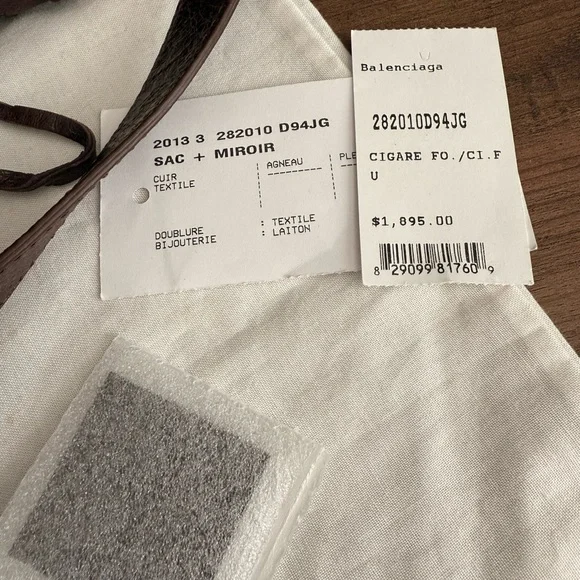 Balenciaga Velo in Cigare Fonce Brown Leather Purse Shoulder Crossbody Bag - Picture 2 of 14